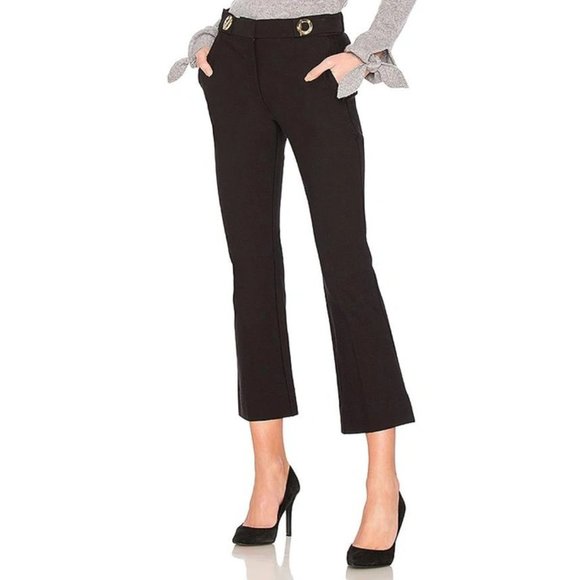 DEREK LAM 10 CROSBY Grommet Detail Crop Trousers 2